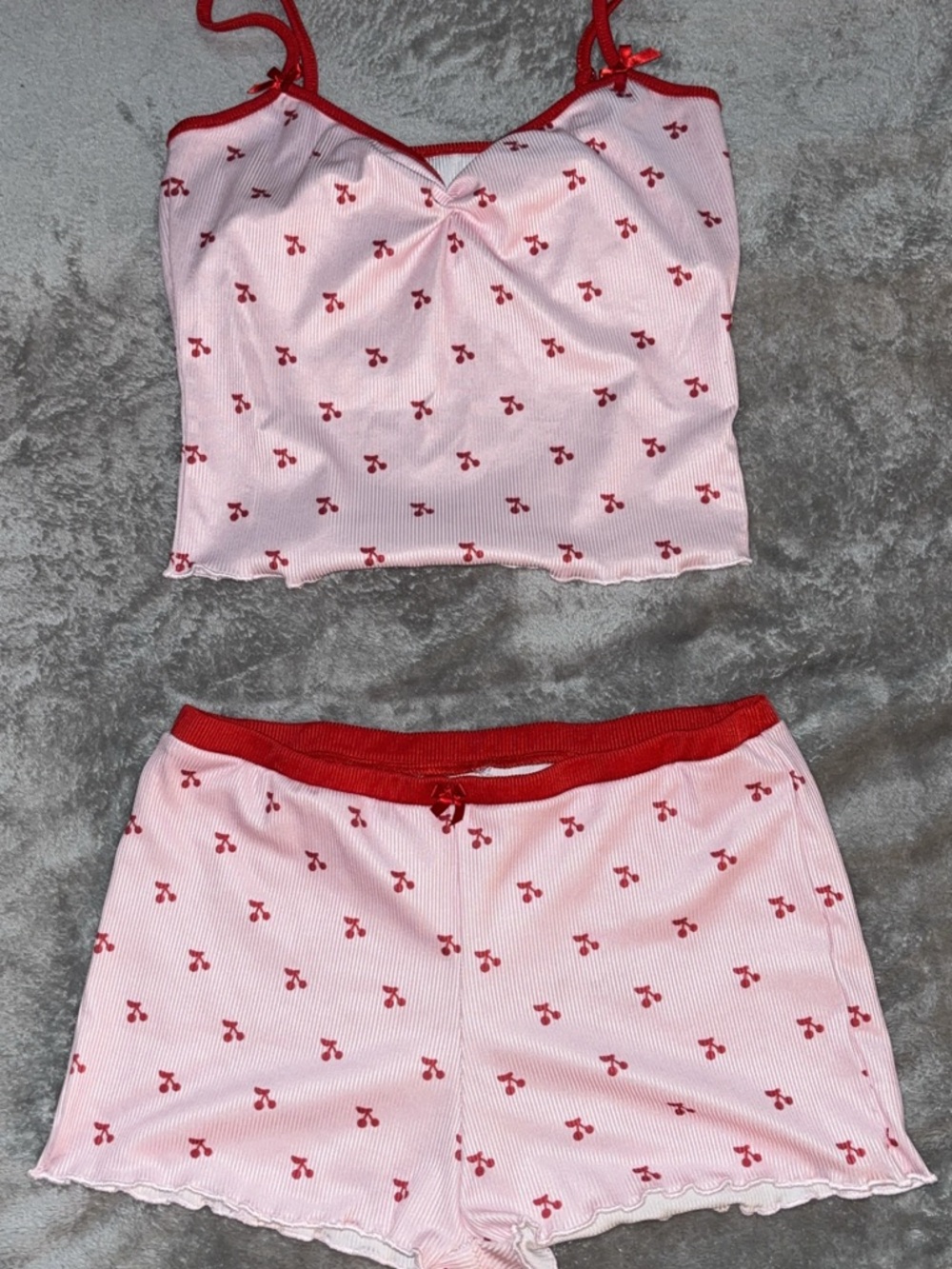 Pink Cherry-Print Cami Set - Women’s Sleepwear